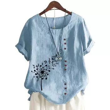 Удобный женский хлопковый топ с 11 вариантами цветов и принтом S кофейный