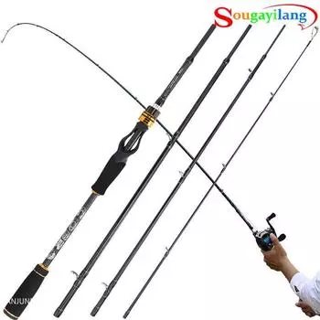 Удочка 1,8-2,7 м, спиннинг, литейная удочка, портативная сверхлегкая удочка, карбоновая удочка 1.8M