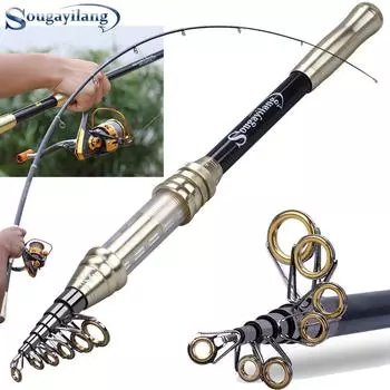 Удочка 1,8-2,7 м, телескопическая удочка, 99% углеродное волокно для карпа, морская удочка для путешествий 1.8m красный