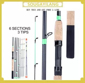 Удочка 3,0 м/9,8 футов фидерная удочка из углеродного волокна спиннинг для морской рыбалки fishing rod зелёный