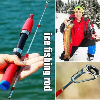 Удочка для ледяной удочки, портативная легкая удочка, спиннинговая рыбалка для форели, окуня, угри, рыбалка чёрный