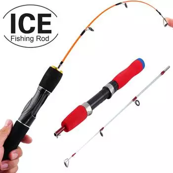 Удочка для зимней удочки, 2 секции, легкая удочка для зимней рыбалки, спиннинговая удочка для зимней рыбалки 2pcs оранжевый/чёрный