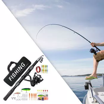 Удочка и катушка Комплект оборудования Аксессуары Портативная телескопическая удочка 1.8m