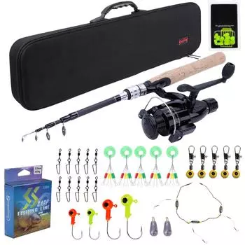 Удочка и катушка, леска, приманка и рыболовная сумка 1,8–2,4 м, рыболовная сумка для ловли карпа 1.8m&CB40Reel