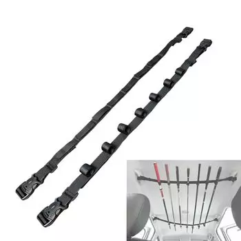 Удочка RYOHIN не является рыболовной удочкой Волшебного типа Удочка Удочка Эффективное использование хранения 7 удилищ 2 Lab. Держатель, Автомобиль, Слип, Потолок, чёрный