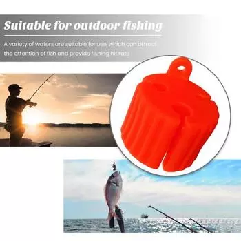 Удочка Силиконовый фиксированный шарик с отверстиями 3/6/8 мм, устойчивый к царапинам, красочный мини-износостойкий многоразовый защитный зажим для удочки, держатель для рыбалки зелёный