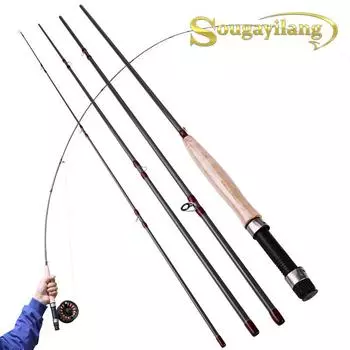 Удочки 2,89 м, 4 шт., средне-быстрая графитовая удочка IM8, удочка нахлыстом с пробковой ручкой, уличная удочка