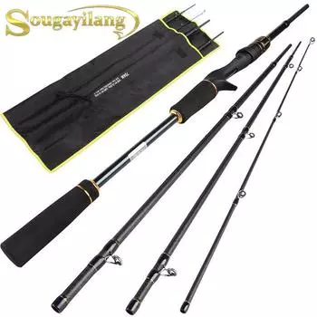 Удочки 4 секции литейная удочка из углеродного волокна для ловли окуня в пресной и соленой воде 2.1M
