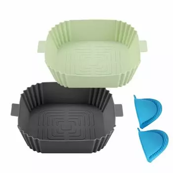 Udoric Air Fryer Силиконовая квадратная фритюрница Air Fryer может заменить бумажную воздушную силиконовую воздушную легко поставляется с держателем для горшка, 20 см, многоразовая, бумажная, подкладка, фритюрница,