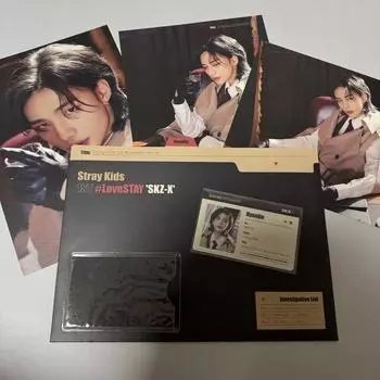 Удостоверение личности детей Хёнджина Stray Kids Первая встреча с фанатами Товары Skies Почтовая открытка