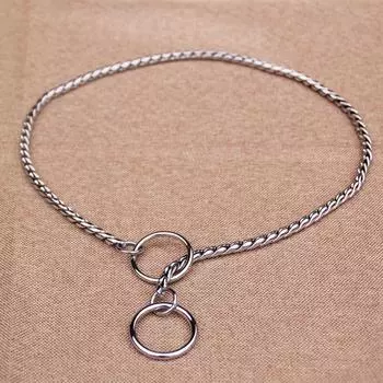 Удушающая цепь для ретривера, дрессировочная цепь для собак, большое ожерелье, прочные аксессуары, ошейник для домашних животных серебряный