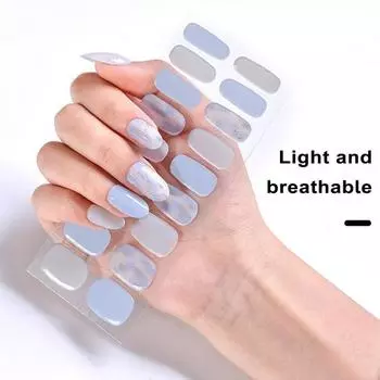 УФ 3D-лак для ногтей, легкий полный материал, цветной бесследный гелевый стикер, красивый патч для ногтей для C