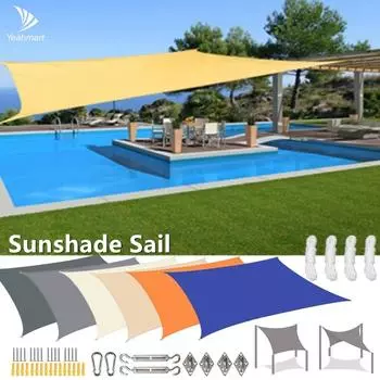 УФ-блок водостойкий тент парус солнцезащитный навес бассейн прямоугольник квадратный тент затенение для сада патио задний двор автомобиль 2mx3m