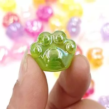 УФ-цветное покрытие акрил «Кошачья лапа» 5 шт. Материалы Креативные подвески Модные ювелирные аксессуары «сделай сам» Браслет Ожерелье Изготовление свободных бусин ручной работы розовый