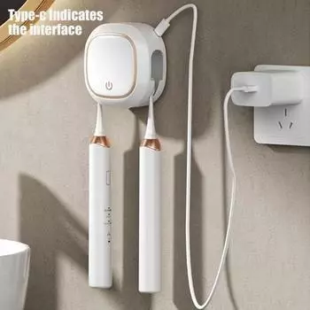 УФ-дезинфицирующее средство для зубных щеток, держатель для хранения, перезаряжаемая, простая в установке, настенная зубная щетка белый