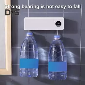 УФ-дезинфицирующее средство для зубных щеток с ЖК-дисплеем, 4 слота, USB-зарядка, настенный держатель для зубных щеток с подогревом, турбовентилятор, беспроводной очиститель зубных щеток белый