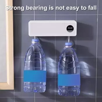 УФ-дезинфицирующее средство для зубных щеток с ЖК-дисплеем, 4 слота, USB-зарядка, настенный держатель для зубных щеток с подогревом, турбовентилятор, беспроводной очиститель зубных щеток белый