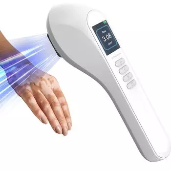 УФ-фототерапия для домашнего использования Узкополосная УФ-лампа для фототерапии 308 нм Устройство УФ-светотерапии с ЖК-дисплеем белый