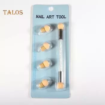 УФ-гель для наращивания, моющаяся губка с двойной головкой, ручка для растушевки ногтей, ручка для рисования, инструмент для нанесения точек оранжевый