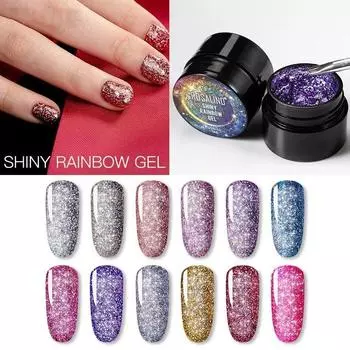 УФ-гель для ногтей Неоновый Радужный гибридный лак Платиновый гель-краска для маникюра