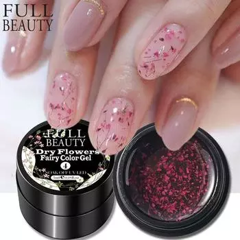 УФ-гель для ногтей, сухой цветочный гель-лак, гибридный лак, платиновая гель-краска для маникюра