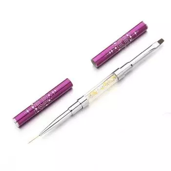 УФ-гель-лак для ногтей, кисть для рисования, лайнер со стразами, набор для маникюра, инструмент для маникюра золотистый