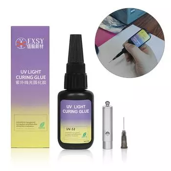 УФ-клей для склеивания и сварки - суперклей для УФ-склеивания - с черным светом, быстросохнущий для склеивания стекла, металла, кристаллов, пластика