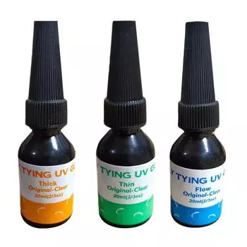 УФ-клей, сушка, рыболовный крючок для привязывания мушек, мгновенный клей Flows