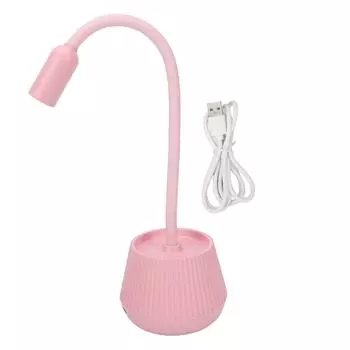 УФ-лампа для ногтей с гусиной шеей, быстросохнущая, 2 передачи, регулировка времени, гусиная шея, настольная лампа для маникюра в салоне красоты розовый