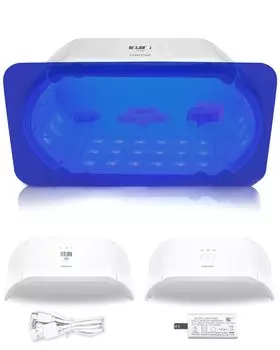 УФ-лампа YOBTOP 2 в 1 с углом обзора 360 градусов, таймер с длительным временем установки до 600 секунд, 48-дюймовая цифровая УФ-лампа, идеально подходящая для поделок из смолы и изготовления ювелирных изделий. В комплекте белый