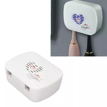 УФ-очиститель зубных щеток, настенный USB-зарядка, 2 слота, держатель для чистки зубных щеток в ванной комнате