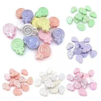 УФ-ослепление 5 шт. DIY браслет материал для изготовления ожерелья леденец свободные бусины ювелирные аксессуары мода абрикосовый