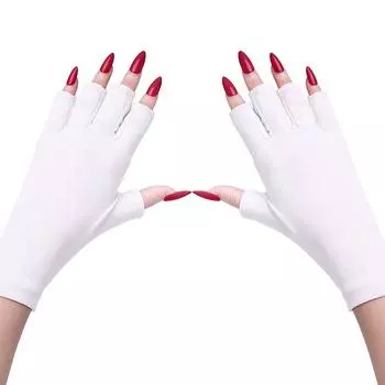 УФ-перчатка для гелевой лампы для ногтей, профессиональные защитные перчатки для маникюра, анти-УФ-перчатка без пальцев для ухода за кожей ногтей