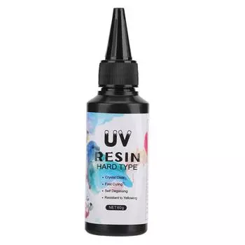 УФ-смола ручной работы DIY прозрачный цвет против пожелтения быстро отверждаемый прозрачный УФ-клей для рукоделия 60g