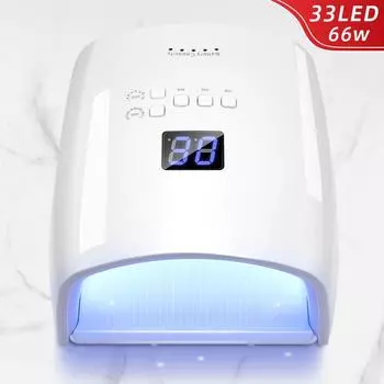 УФ-светодиодная лампа для маникюра, 33 светодиода, сушилка для ногтей, профессиональные лампы для сушки гель-лака с таймером, автоматическое сенсорное оборудование, инструменты US Plug