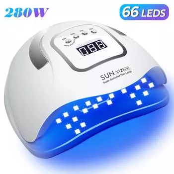 УФ-светодиодная лампа для ногтей 120 Вт, сушилка для ногтей с 4 настройками таймера, быстрая сушка, 36 светодиодов, УФ-лампа для сушки всех видов ногтей, гелевого нейл-арта us