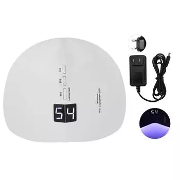 УФ-светодиодная лампа для ногтей 54 Вт, профессиональная сушилка для ногтей, лампа для отверждения гель-лака с 3 настройками таймера 100240 В EU Plug
