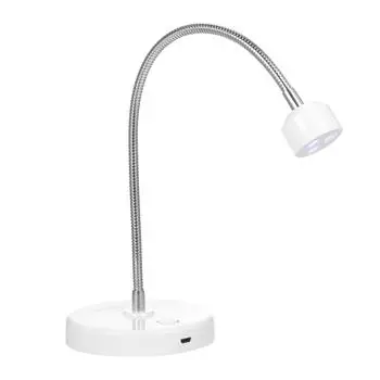 УФ-светодиодная лампа для ногтей, гель-лак, сушилка для ногтей, лампа для отверждения клея для ногтей, регулируемый угол 360 градусов, УФ-свет для ногтей белый