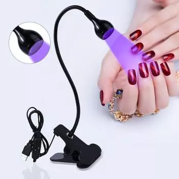 УФ-светодиодная лампа для ногтей, профессиональные лампы для ногтей, Американская поза, УФ-свет, сушка, гибкая настольная USB-сушилка с зажимом для маникюра CN