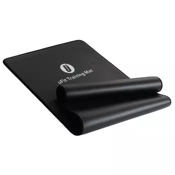 uFit Trainingmat Тренировочный коврик 10 мм Толщина Широкий Большой Безболезненный ПВХ Звукоизоляция Водонепроницаемый Профессиональный спортсмен Джун Мизутани Любимый Черный [Японский чёрный