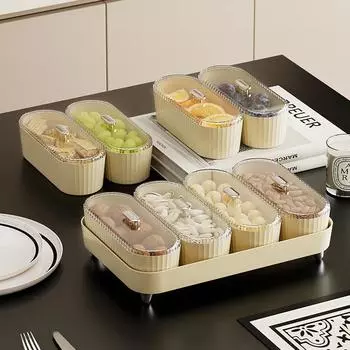 UFRU Чаша для фруктов в виде кусочка домашнего очага для гостиной, простой контейнер для орехов и сухофруктов с крышкой Baskets&Baskets