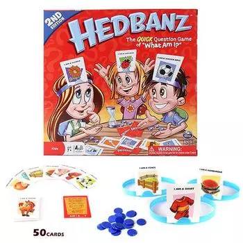 Угадай, кто я - карточная игра для семейной вечеринки Hedbanz English color box