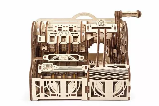 Ugears Cash Register 70136 Деревянный пазл Копилка Не требуется клей или инструменты Инструкции по сборке 3D-пазла включены