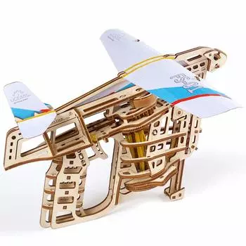 Ugears Flight Starter Деревянные блоки DIY Puzzle Сборка Воображение Творчество Игрушка 70075