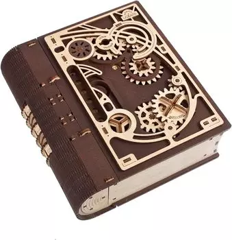 Ugears Книга Секретов Головоломка с Кодовым Замком Деревянная Головоломка Модель Для Рукоделия Не Требуется Клей И Инструменты
