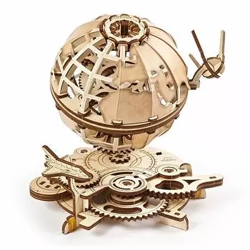 Ugears Механическая Земля Деревянная Головоломка Модель Рукоделие Без Клея или Инструментов Легко Для Взрослых Не Требуется, коричневый