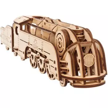 Ugears Мини Локомотив 70228 Деревянный Пазл 3D Игрушка для творчества Сборка Клей Не Требуются Инструменты
