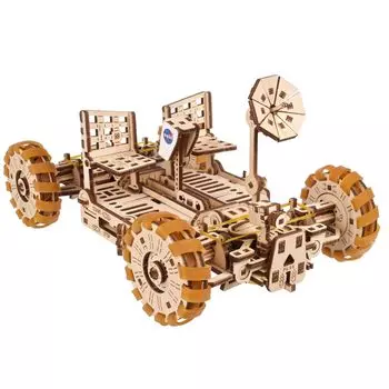 Ugears NASA Lunar Rover 70236 Деревянный Без клея и инструментов 3D Инструкции по сборке Включены Головоломка, Требуется, Головоломка, коричневый