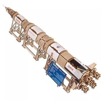 Ugears NASA Saturn V 70257 Деревянный пазл Не требуется клей или инструменты 3D пазл для взрослых