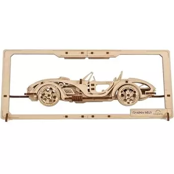 Ugears Roadster MK3 Puzzle 70195 Roadster MK3 Puzzle Деревянный блок DIY Puzzle Сборка Воображение Творчество Игрушка Обучающая деревянная головоломка 3D Craft